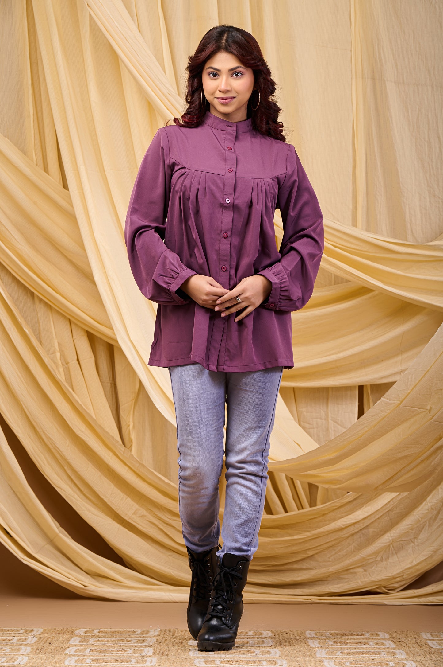 Ciel Pleated top(Purple)