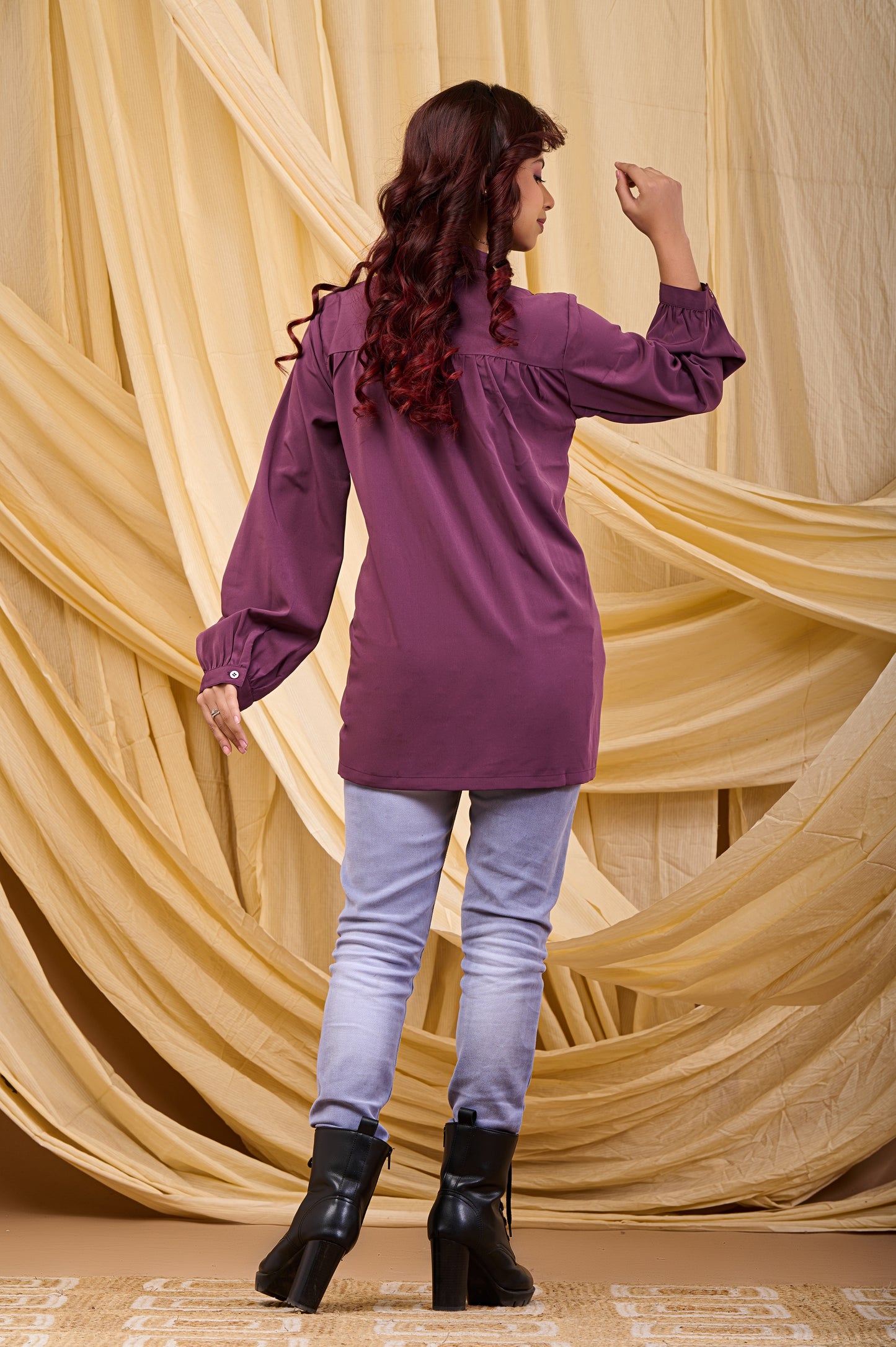 Ciel Pleated top(Purple)