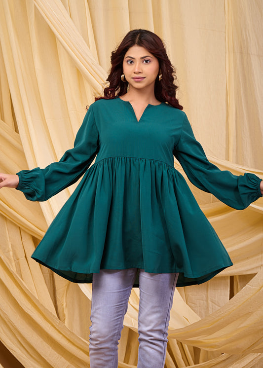 Evelyn Smock dress(Aqua Green)