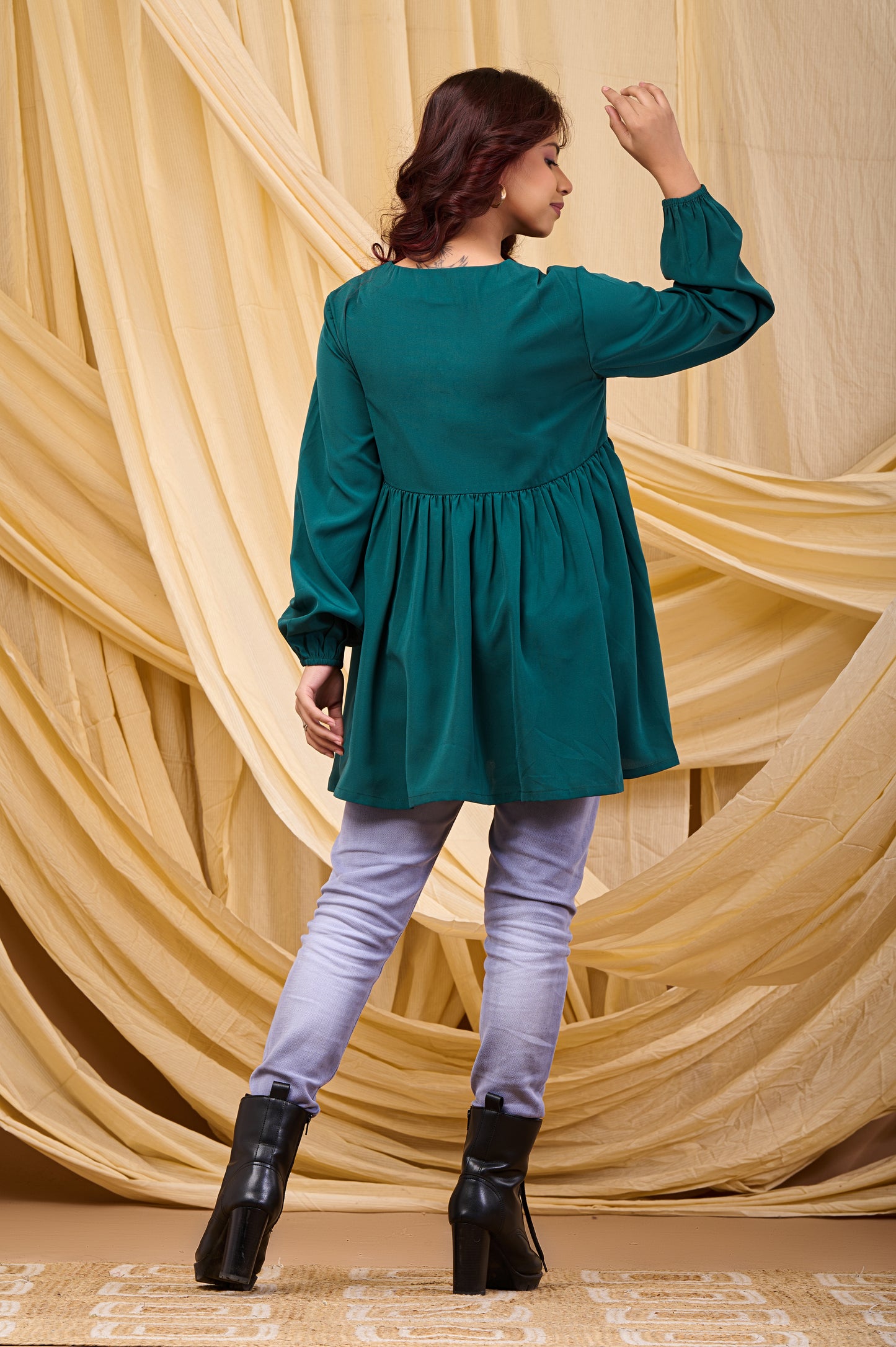 Evelyn Smock dress(Aqua Green)