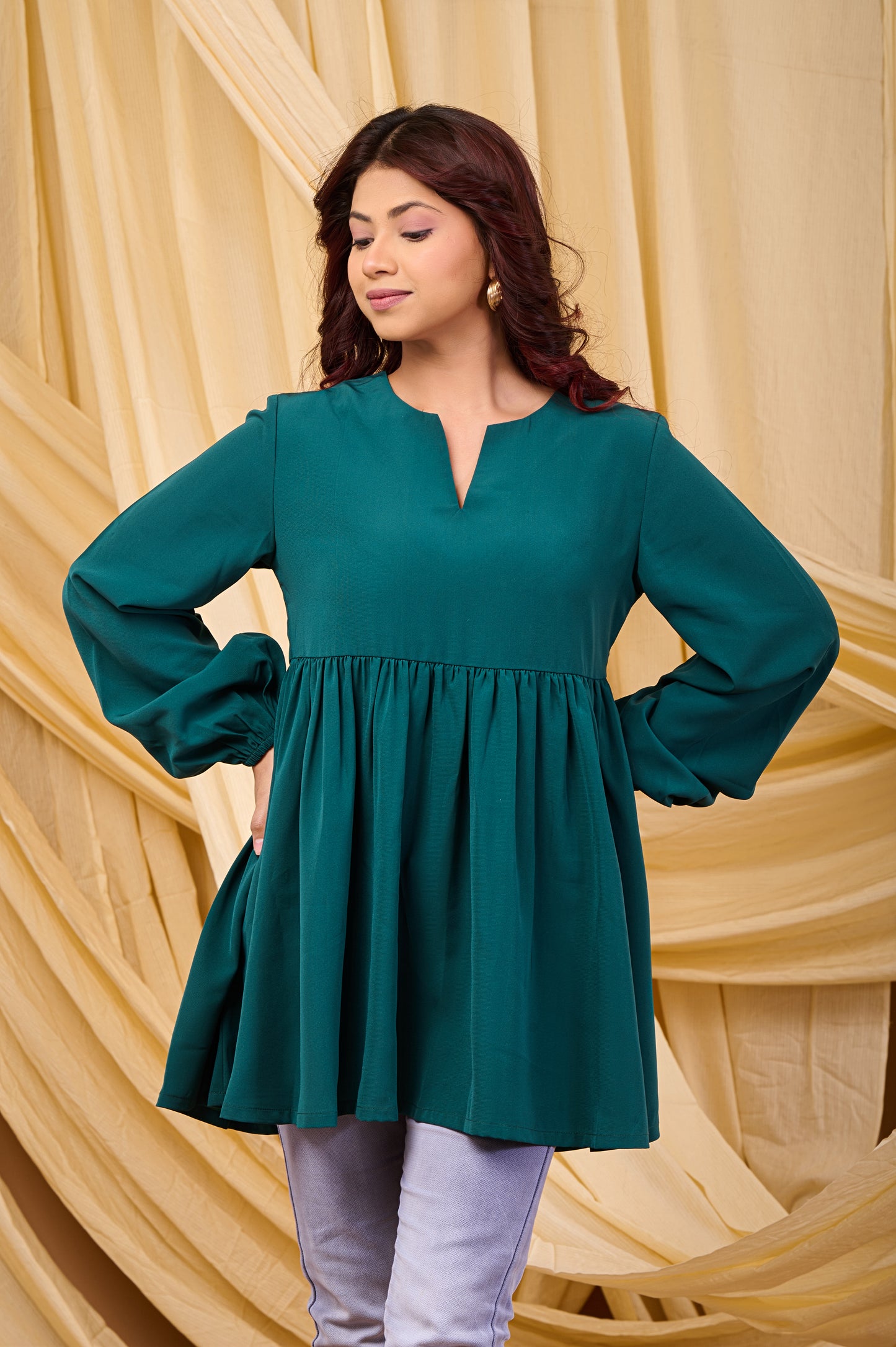 Evelyn Smock dress(Aqua Green)